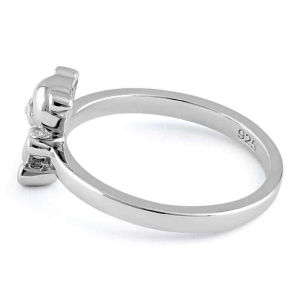 Adorable Dainty Teddy Bear Ring With Heart Belly 925 Sterling Silver - Picture 13 of 15
